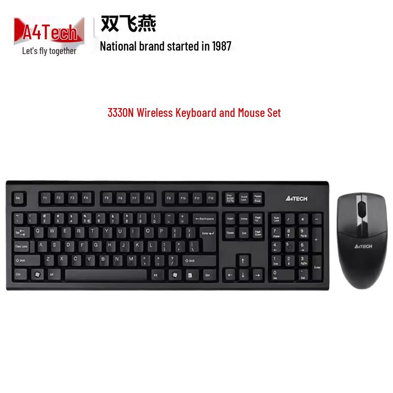 A4Tech 3330N Wireless Keyboard and Mouse Set
A4Tech 3330N Wireless Keyboard and Mouse Set