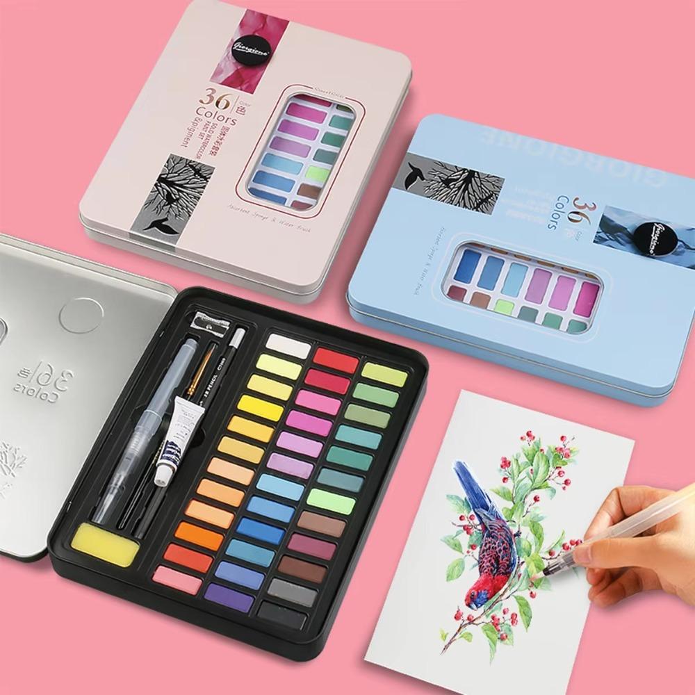 Gifts Watercolor Pigments Set 36/48 Color Painting Supplies Artist Travel Painting 36Pcs-Black
Gifts Watercolor Pigments Set 36/48 Color Painting Supplies Artist Travel Painting 36Pcs-Black