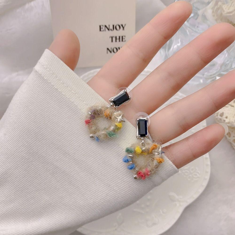 Colorful Dangle Earrings Y2K Plush Love Bow Earrings Winter Accessories Autumn and Winter
Colorful Dangle Earrings Y2K Plush Love Bow Earrings Winter Accessories Autumn and Winter