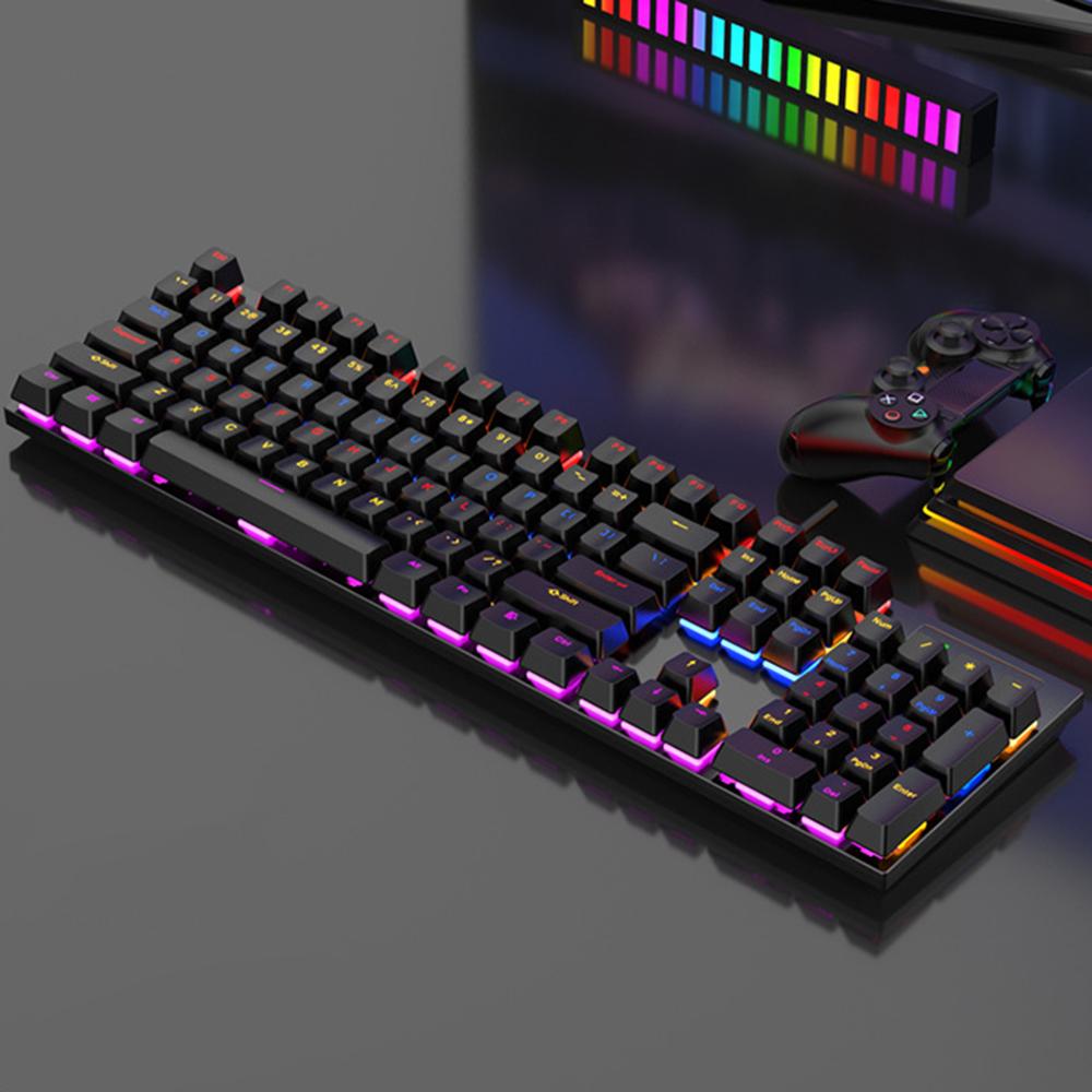 Y-FRUITFUL K104 Mechanical Keyboard Metal Cover Wired Keyboard for Gaming Home Office As Shown A
Y-FRUITFUL K104 Mechanical Keyboard Metal Cover Wired Keyboard for Gaming Home Office As Shown A