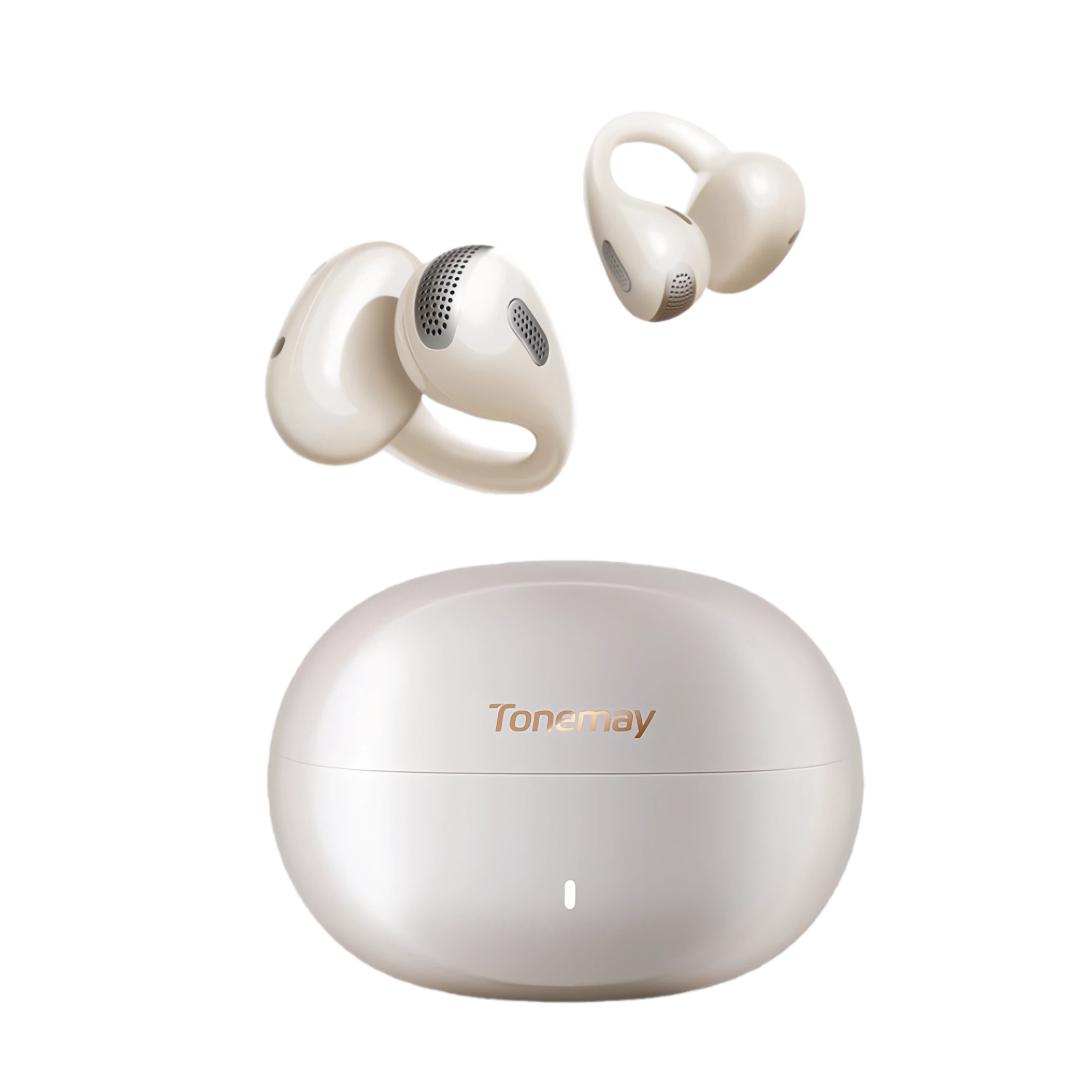 Tonemay Open-Ear Bluetooth Headphones, Bone Conduction Concept, Wireless, Non-In, Sweat-Resistant, Ultra-Long Battery Life, Noise-Cancelling, White
Tonemay Open-Ear Bluetooth Headphones, Bone Conduction Concept, Wireless, Non-In, Sweat-Resistant, Ultra-Long Battery Life, Noise-Cancelling, White