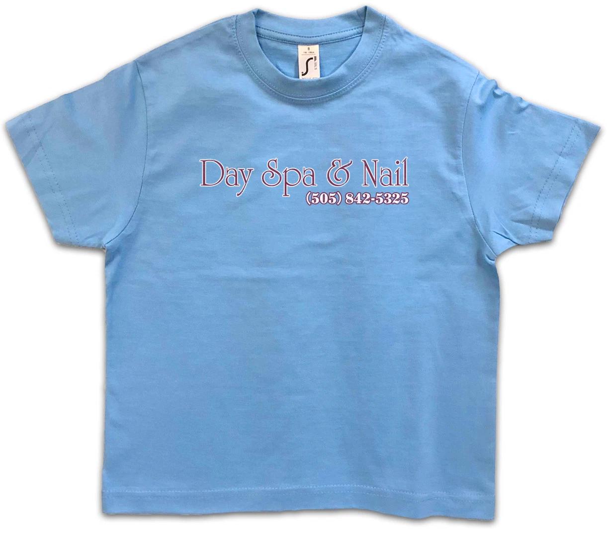 DAY SPA & NAIL Kids Boys T-Shirt Better Company Call Saul Logo Sign beauty salon 130
DAY SPA & NAIL Kids Boys T-Shirt Better Company Call Saul Logo Sign beauty salon 130
