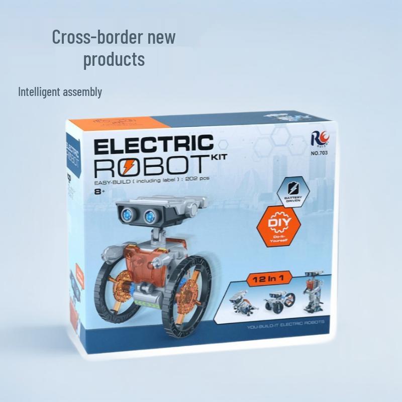 12-in-1 Electric Self-Assembly Robot Kit for Children s Science Experiments Solar-Powered Assembly 12-in-1 Model 701
12-in-1 Electric Self-Assembly Robot Kit for Children s Science Experiments Solar-Powered Assembly 12-in-1 Model 701