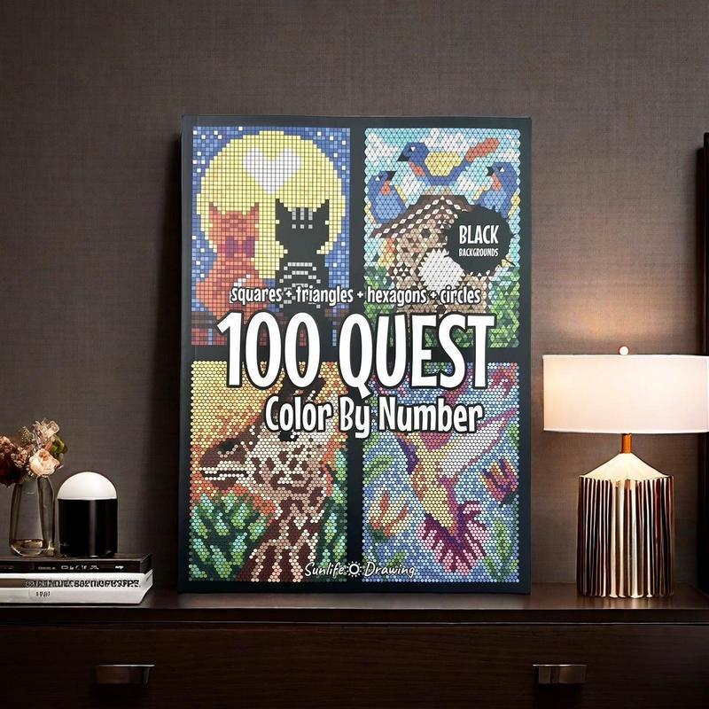 100 Quest Numbered Color by Number, 1 Count Adult Coloring Book, Art Craft Supplies, Painting Paper, Drawing & Coloring Activity Book, Valentine s Default
100 Quest Numbered Color by Number, 1 Count Adult Coloring Book, Art Craft Supplies, Painting Paper, Drawing & Coloring Activity Book, Valentine s Default