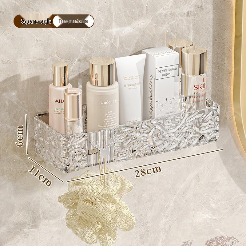 Punch-Free Wall-Mounted Bathroom Storage Rack for Toiletries and Cosmetics Single Pack
Punch-Free Wall-Mounted Bathroom Storage Rack for Toiletries and Cosmetics Single Pack