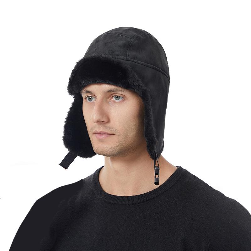 New Solid Color Plush Lei Feng Hat Men and Women Winter Outdoor Riding Skiing Sport Ear Protection Windproof Leather Bomber Hats чёрный
New Solid Color Plush Lei Feng Hat Men and Women Winter Outdoor Riding Skiing Sport Ear Protection Windproof Leather Bomber Hats чёрный