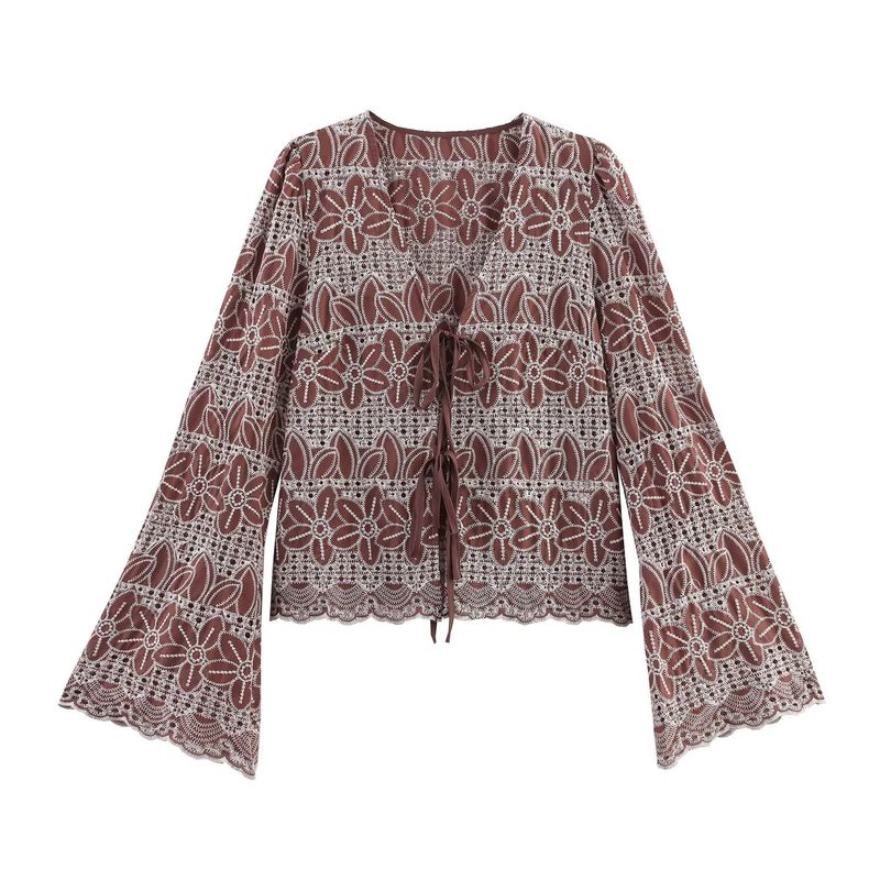 Kaslead New Women clothes Western Style Simple Casual Ethnic Style Embroidered Flare Sleeve Waist Hugging Top Curry L
Kaslead New Women clothes Western Style Simple Casual Ethnic Style Embroidered Flare Sleeve Waist Hugging Top Curry L