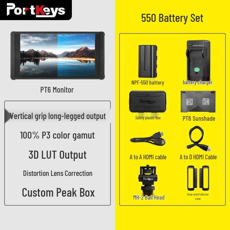 Portkeys Aiken PT6 Touchscreen 4K Monitor with 3DLUT Output for Live Broadcast & Video Cameras.
Portkeys Aiken PT6 Touchscreen 4K Monitor with 3DLUT Output for Live Broadcast & Video Cameras.