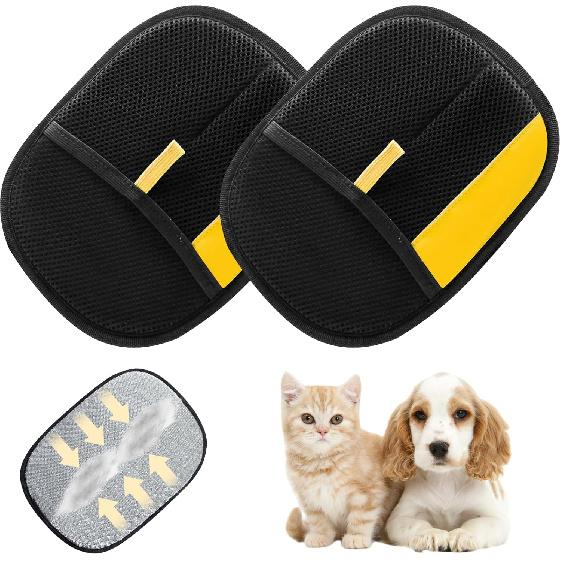 Electrostatic Pet Hair Removal Glove for Cats & Dogs,Cat Grooming Gloves for Hair Removal for Couch, Furniture, Carpet, Curtain(2PCS)
Electrostatic Pet Hair Removal Glove for Cats & Dogs,Cat Grooming Gloves for Hair Removal for Couch, Furniture, Carpet, Curtain(2PCS)