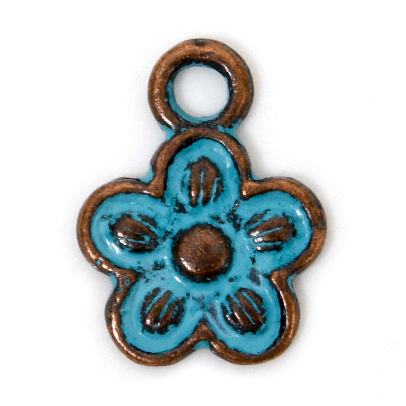 100 PCs Bohemian Patina Zinc Based Alloy Charms Antique Copper Blue Flower Sun Metal Pendants DIY Making Necklace Jewelry
100 PCs Bohemian Patina Zinc Based Alloy Charms Antique Copper Blue Flower Sun Metal Pendants DIY Making Necklace Jewelry