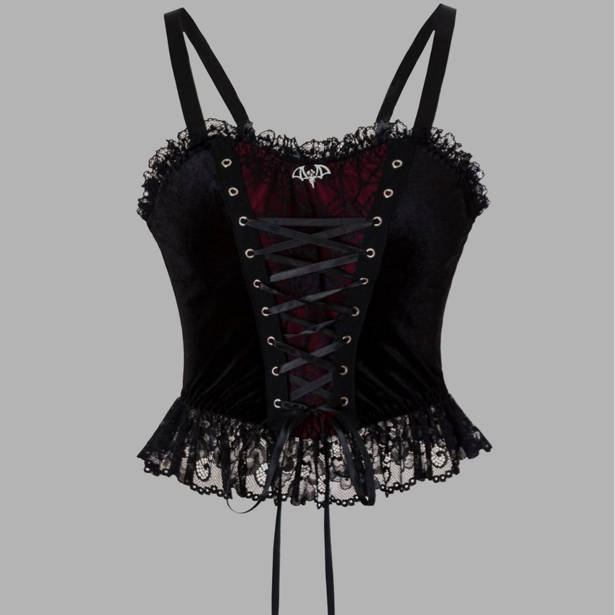 Velvet Lace-up Gothic Corset Camisole - Halloween Style Small вина червоного кольору
Velvet Lace-up Gothic Corset Camisole - Halloween Style Small вина червоного кольору