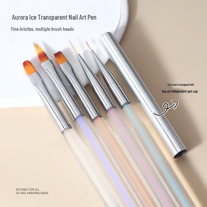 Japanese Aurora Ice Transparent Nail Art Pen Gel Set - Line, Gradient, Sweep, Flat & Round Brushes for Salon Use
Japanese Aurora Ice Transparent Nail Art Pen Gel Set - Line, Gradient, Sweep, Flat & Round Brushes for Salon Use