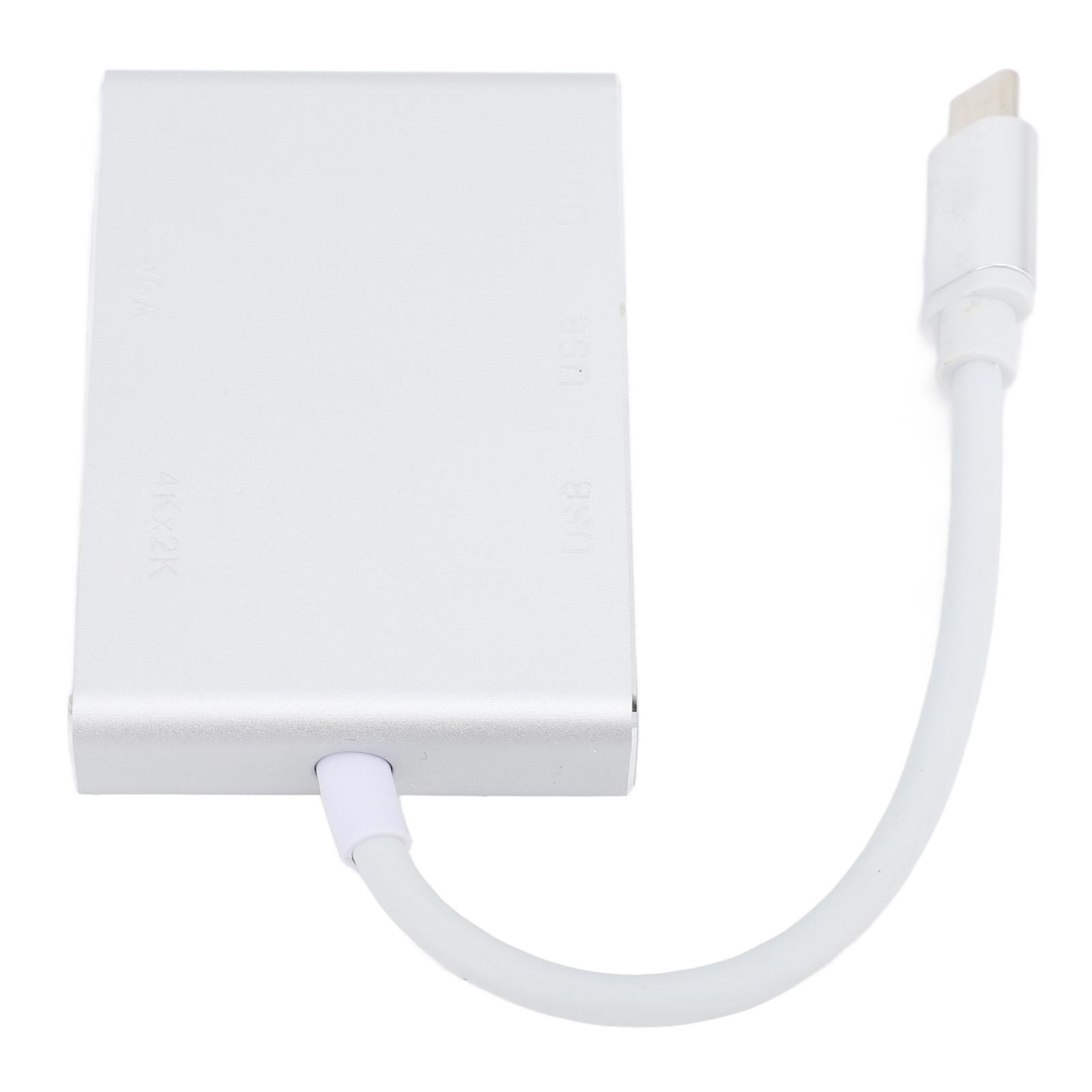 Портативный USB C хаб 5 в 1 Адаптер-разветвитель с несколькими портами Type C на USB с USB 3.0 VGA HD Мультимедийным интерфейсом для телефона, компьютера, ноутбука, серебристый
Портативный USB C хаб 5 в 1 Адаптер-разветвитель с несколькими портами Type C на USB с USB 3.0 VGA HD Мультимедийным интерфейсом для телефона, компьютера, ноутбука, серебристый