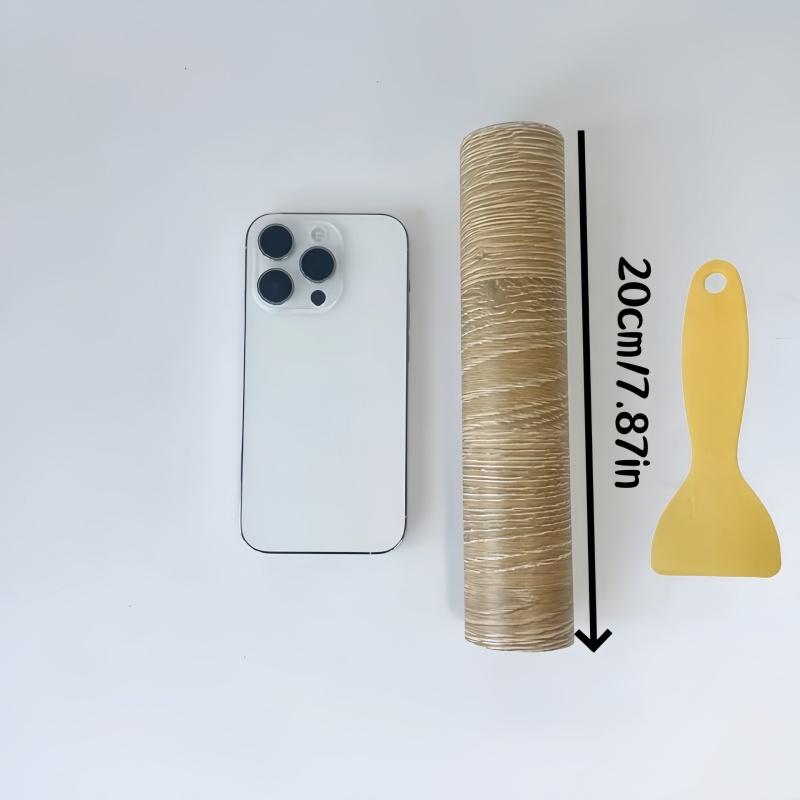 1Pc 5m/196.85in Wood Grain Self-adhesive Door Frame Edge Banding And Repair Tape, Used To Conceal Damaged And Refurbished 5mx20cm
1Pc 5m/196.85in Wood Grain Self-adhesive Door Frame Edge Banding And Repair Tape, Used To Conceal Damaged And Refurbished 5mx20cm