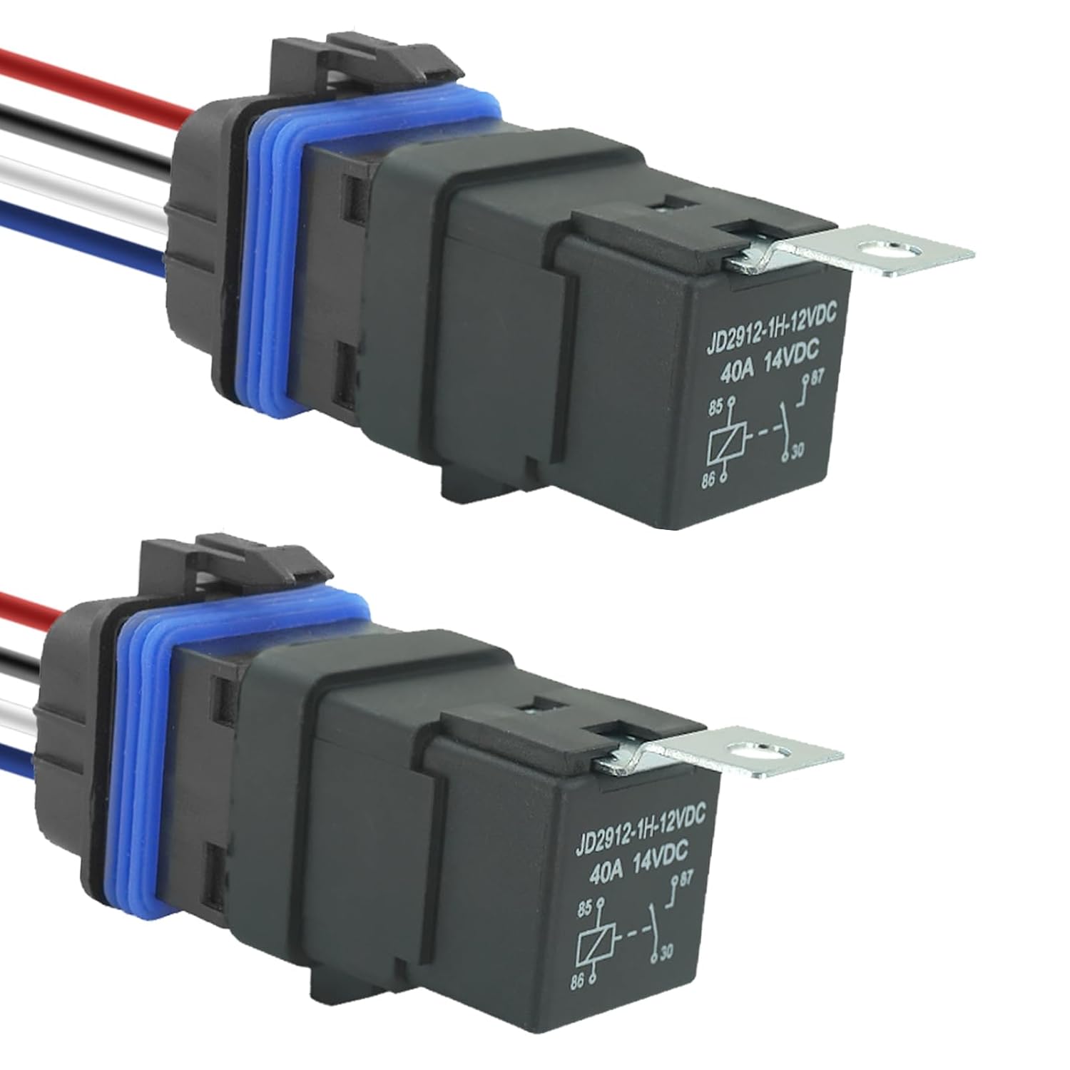2 Pack Waterproof Relay and Harness Kits 40/30 AMP 12V Relay Switch, 5 Pin SPDT Car Relay with Heavy Duty Copper Wires for Horns Starters Motor Fans 2
2 Pack Waterproof Relay and Harness Kits 40/30 AMP 12V Relay Switch, 5 Pin SPDT Car Relay with Heavy Duty Copper Wires for Horns Starters Motor Fans 2