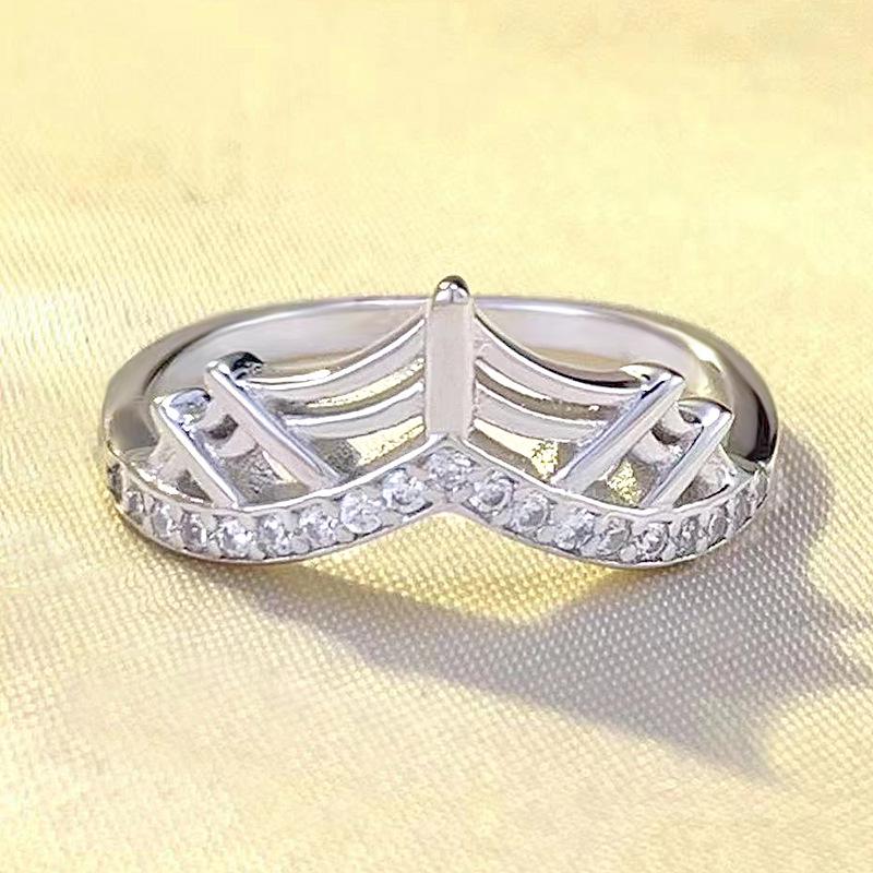 2023 Exquisite S925 Silver Crown Pave Diamond Ring - Fashionable European & American Bestseller Size 9
2023 Exquisite S925 Silver Crown Pave Diamond Ring - Fashionable European & American Bestseller Size 9