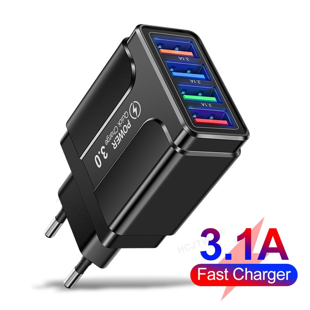 4-Port USB Smart 3A Charger with LED Light - Universal Travel Adapter (EU/US/UK) US-Sky Blue
4-Port USB Smart 3A Charger with LED Light - Universal Travel Adapter (EU/US/UK) US-Sky Blue