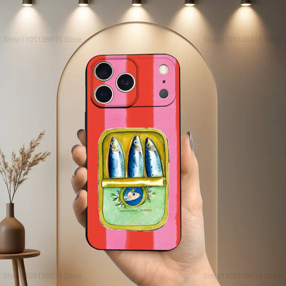Good Food Sardines Canned Case For iPhone 6,17,16,15,14,13,12,11 Plus,Pro Max,XS,X,XR,SE,Mini,8,7,Soft Silicone Black Cover iPhone17Pro
Good Food Sardines Canned Case For iPhone 6,17,16,15,14,13,12,11 Plus,Pro Max,XS,X,XR,SE,Mini,8,7,Soft Silicone Black Cover iPhone17Pro