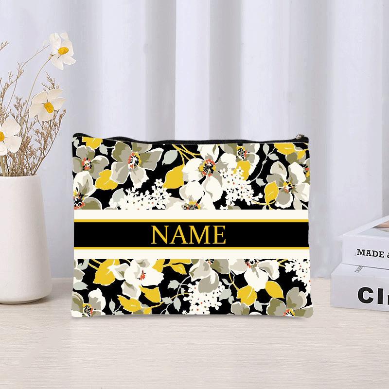 Luxury Custom Name Cosmetic Bag Floral Personalized Makeup Pouch Travel Lipstick Organizer Trendy Make Up Clutch Canvas Purse
Luxury Custom Name Cosmetic Bag Floral Personalized Makeup Pouch Travel Lipstick Organizer Trendy Make Up Clutch Canvas Purse