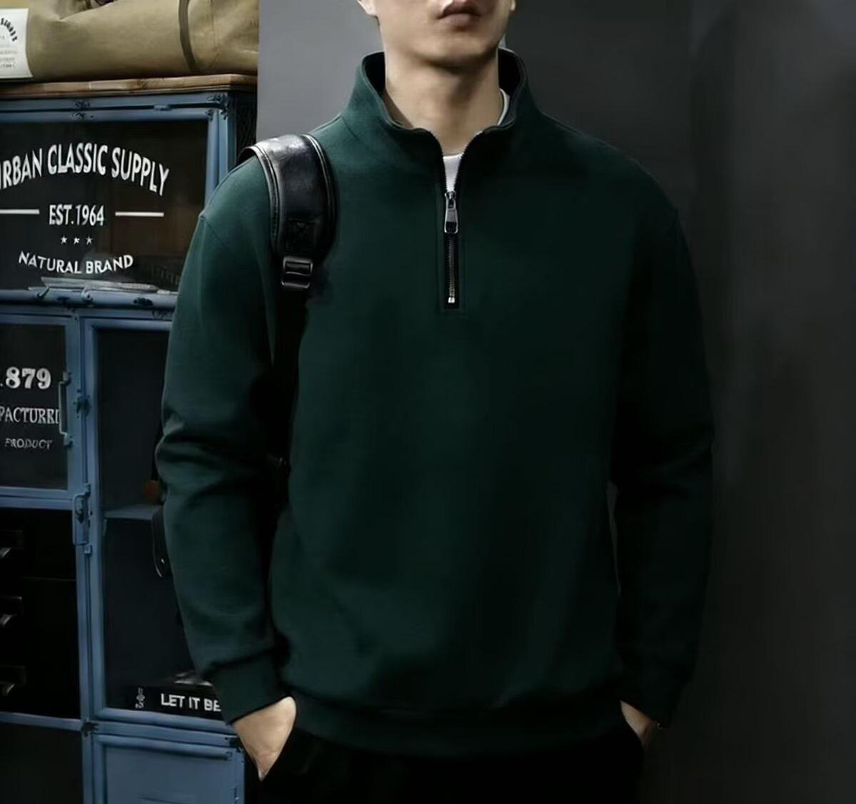 Men s Autumn Half-Zip Fleece Sweatshirt - Trendy Loose Fit with Stand Collar, High-End Feel, Base Layer, Thickened Jacket 3XL темно-зелений колір
Men s Autumn Half-Zip Fleece Sweatshirt - Trendy Loose Fit with Stand Collar, High-End Feel, Base Layer, Thickened Jacket 3XL темно-зелений колір