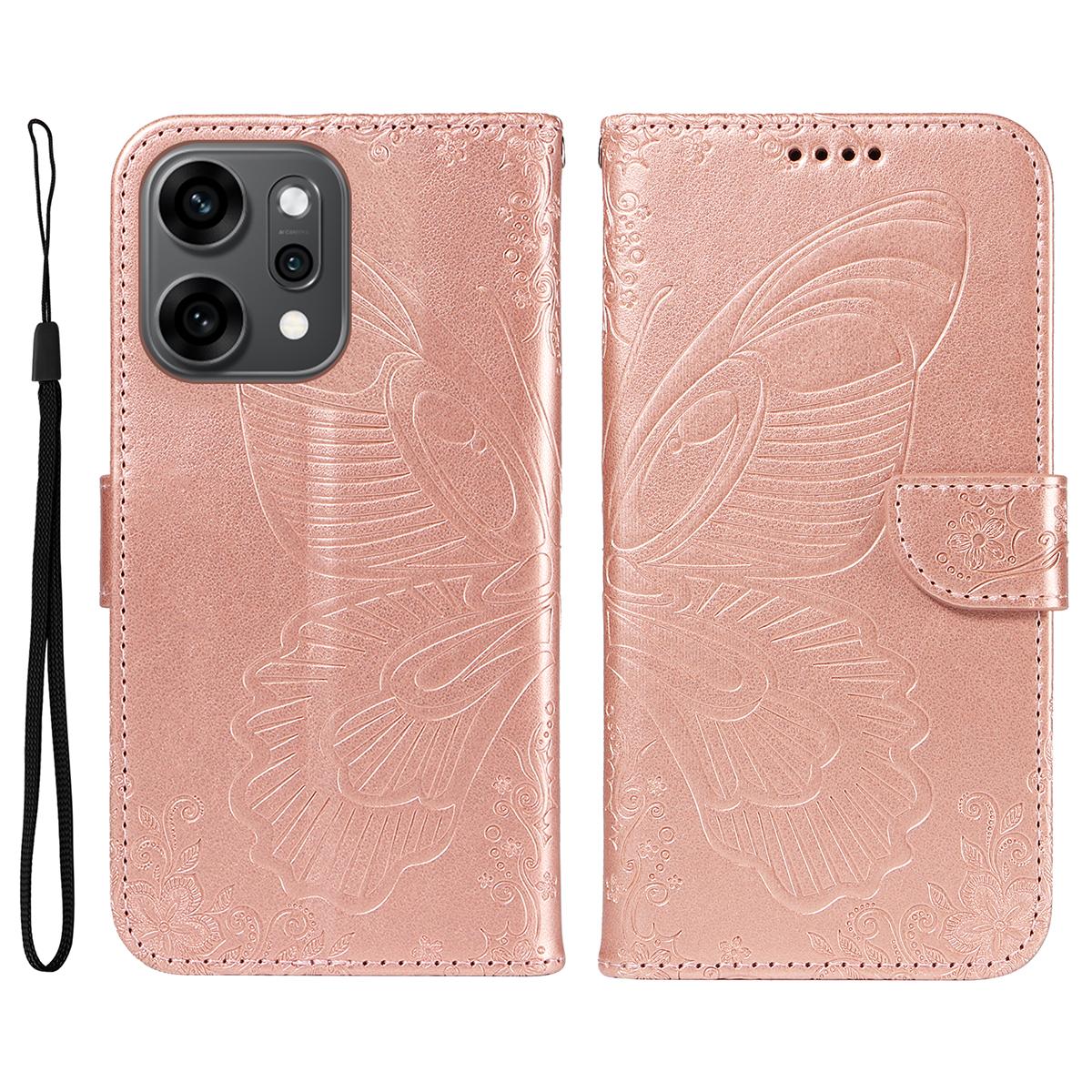 For Oppo Reno14 Pro 5G (China)/Oppo Reno14 Pro 5G (Global) Case Butterfly Pattern PU Leather Folio Flip Phone Cover Rose Gold
For Oppo Reno14 Pro 5G (China)/Oppo Reno14 Pro 5G (Global) Case Butterfly Pattern PU Leather Folio Flip Phone Cover Rose Gold