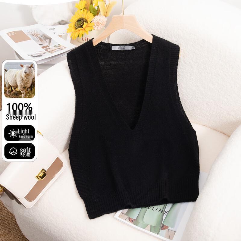 SNOWFLYING Women s 100% Lambswool V-Neck Knit Vest
SNOWFLYING Women s 100% Lambswool V-Neck Knit Vest