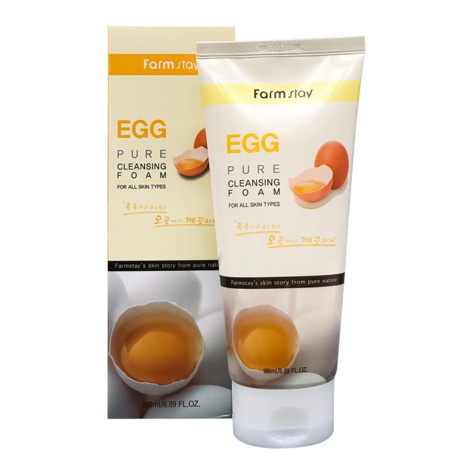 Очищающая пенка для сужения пор с яичным экстрактом,FarmStay Egg Pure Cleansing Foam, 180мл
Очищающая пенка для сужения пор с яичным экстрактом,FarmStay Egg Pure Cleansing Foam, 180мл