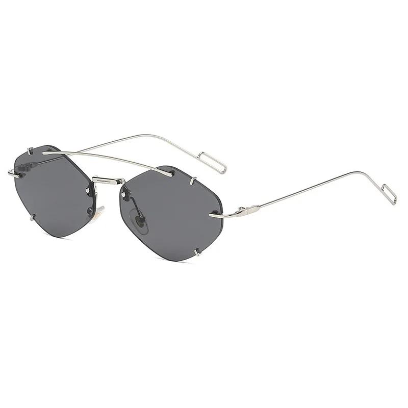 Irregular Rhombic Lens Sunglasses Rimless Shaped Frame UV400 Protection Multi-color Metal Temples Sunglasses Shades Oculos Female Gafas
Irregular Rhombic Lens Sunglasses Rimless Shaped Frame UV400 Protection Multi-color Metal Temples Sunglasses Shades Oculos Female Gafas