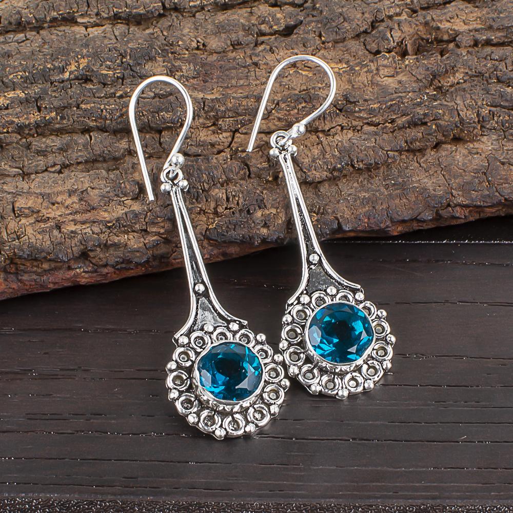 Apatite Gemstone Jewelry, 925 Solid Sterling Silver Earrings, Handmade Gorgeous Silver Jewelry For Wedding Gift 2.52 Inches синій
Apatite Gemstone Jewelry, 925 Solid Sterling Silver Earrings, Handmade Gorgeous Silver Jewelry For Wedding Gift 2.52 Inches синій