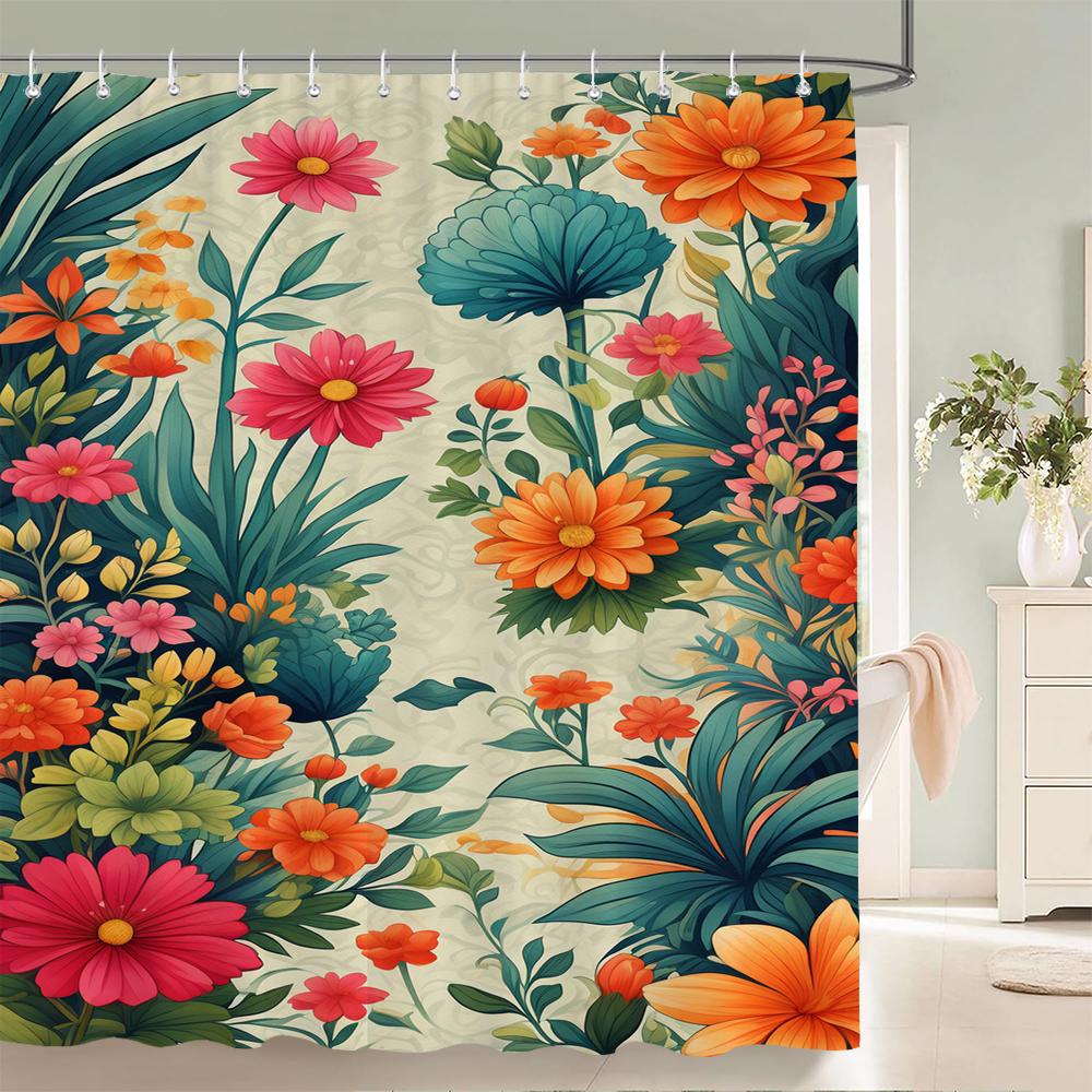 Watercolor Floral Shower Curtain Flower Bath Curtain Print Polyester Fabric Waterproof Bathroom Curtains With Hooks Bath Screen W60H190(CM)-1 Pcs
Watercolor Floral Shower Curtain Flower Bath Curtain Print Polyester Fabric Waterproof Bathroom Curtains With Hooks Bath Screen W60H190(CM)-1 Pcs