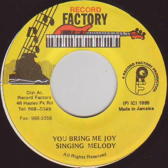 7inch Record SINGING MELODY You Bring Me Joy NONE RECORD FACTORY 1995 Jamaica Reggae Ska Dub Used
7inch Record SINGING MELODY You Bring Me Joy NONE RECORD FACTORY 1995 Jamaica Reggae Ska Dub Used