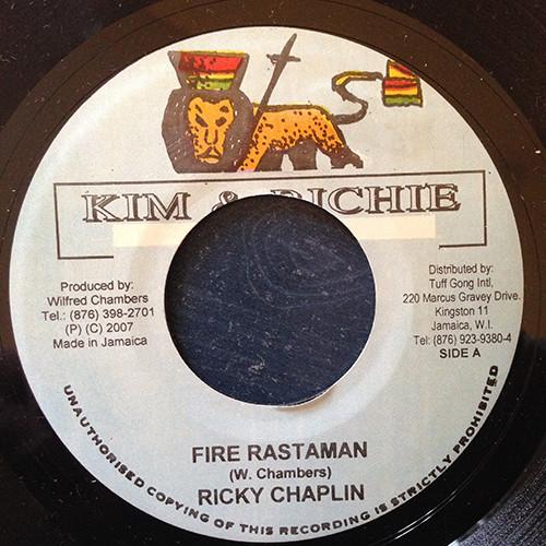 7inch Record RICKY CHAPLIN - Fire Rastaman NONE Kim & Richie 1998 Jamaica Reggae, Ska & Dub Used
7inch Record RICKY CHAPLIN - Fire Rastaman NONE Kim & Richie 1998 Jamaica Reggae, Ska & Dub Used