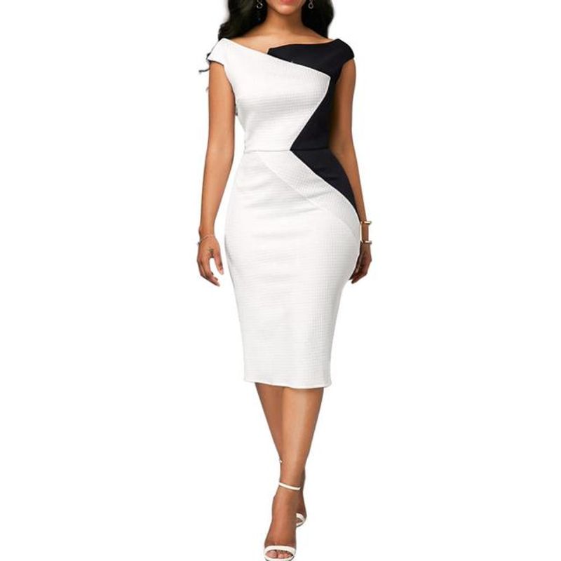 Новое женское облегающее платье без рукавов с цветными блоками, 2022 white L
Новое женское облегающее платье без рукавов с цветными блоками, 2022 white L