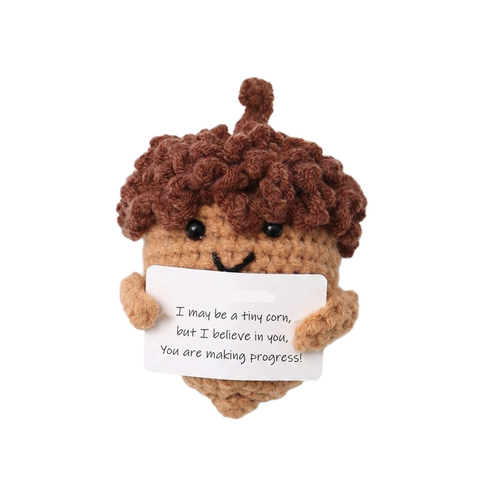 Handmade Crochet Amigurumi Doll Inspirational Plush Toy Soft Stuffed Figure with Motivational Quote for Home Office Desk Decoration Gift
Handmade Crochet Amigurumi Doll Inspirational Plush Toy Soft Stuffed Figure with Motivational Quote for Home Office Desk Decoration Gift