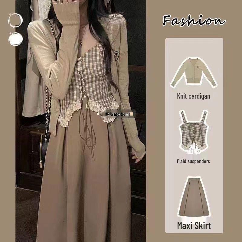 Женский ретро вязаный кардиган и юбка в клетку Гонконг M (95-110 lbs)
Женский ретро вязаный кардиган и юбка в клетку Гонконг M (95-110 lbs)