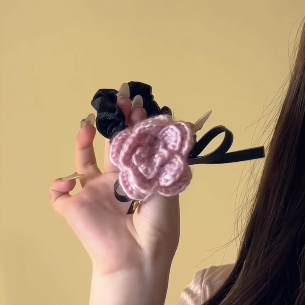 High Elasticity Hair Rope Woven Rose Ponytail Holder Durable Flower Hair Band Women червоний
High Elasticity Hair Rope Woven Rose Ponytail Holder Durable Flower Hair Band Women червоний