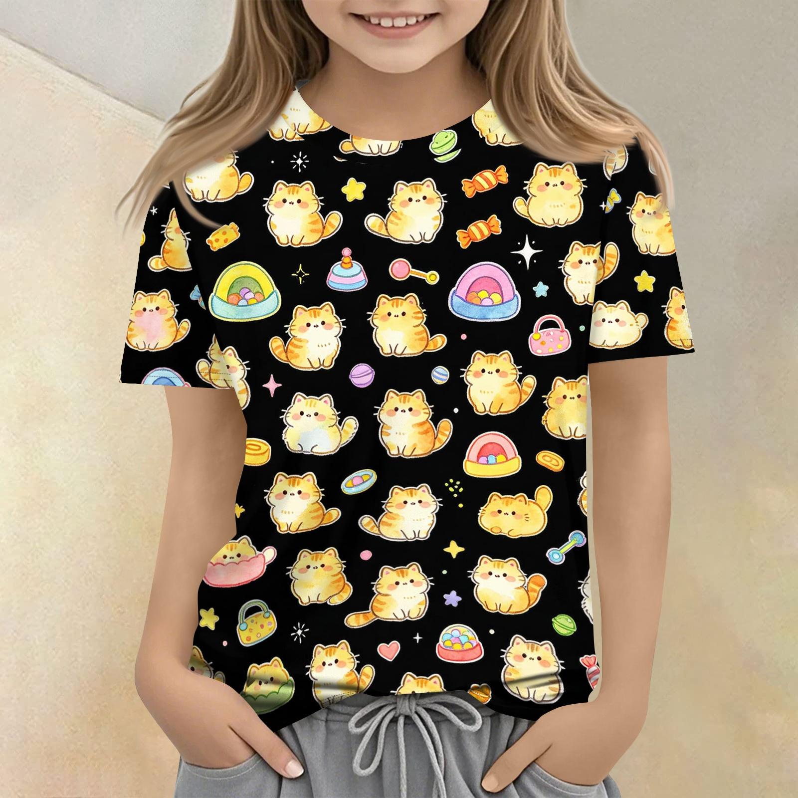 Kids Animal Print Crew Neck Short Sleeve T Shirt Casual Loose Fit Top Soft Comfortable Fabric Suitable for Everyday Wear 130
Kids Animal Print Crew Neck Short Sleeve T Shirt Casual Loose Fit Top Soft Comfortable Fabric Suitable for Everyday Wear 130