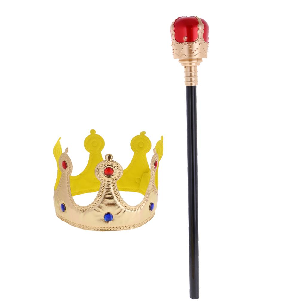 Kids Fancy Dress Royal Crown Set Plastic King Queen Scepter for Storybook Parade Cosplay
Kids Fancy Dress Royal Crown Set Plastic King Queen Scepter for Storybook Parade Cosplay