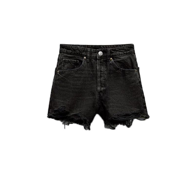 Spring New Trendy Match Sexy Washing Effect Raw Hem Ripped Decoration High Waist Denim Shorts 2569073 Black L
Spring New Trendy Match Sexy Washing Effect Raw Hem Ripped Decoration High Waist Denim Shorts 2569073 Black L