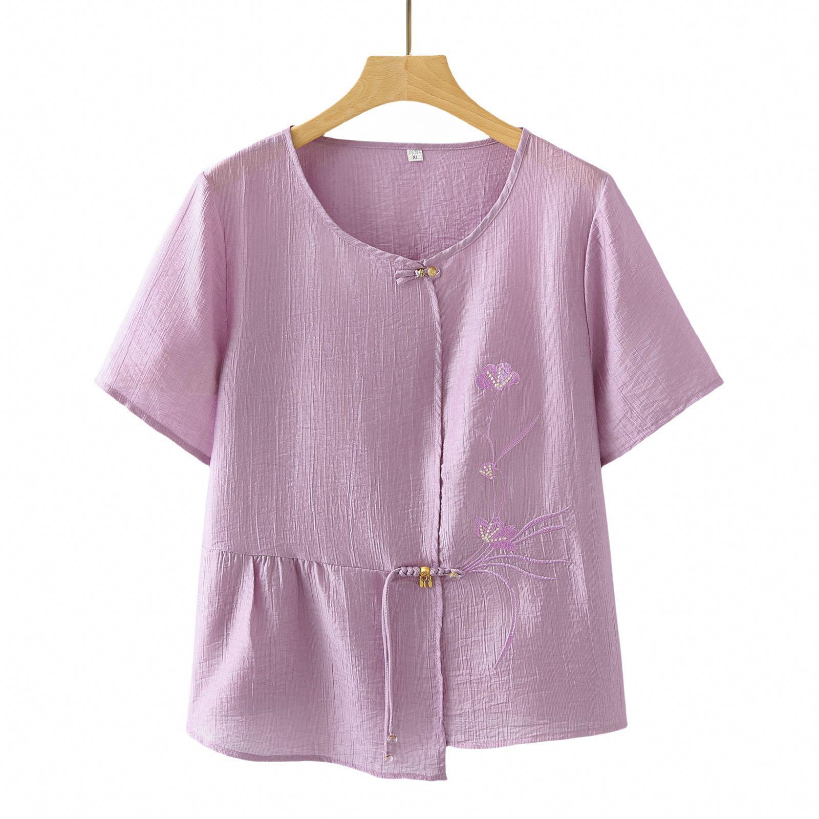 Summer 2026 Short-Sleeve Two-Piece Set for Middle-Aged Women - Chinese Style Top and T-shirt XL (80-100 jin)
Summer 2026 Short-Sleeve Two-Piece Set for Middle-Aged Women - Chinese Style Top and T-shirt XL (80-100 jin)