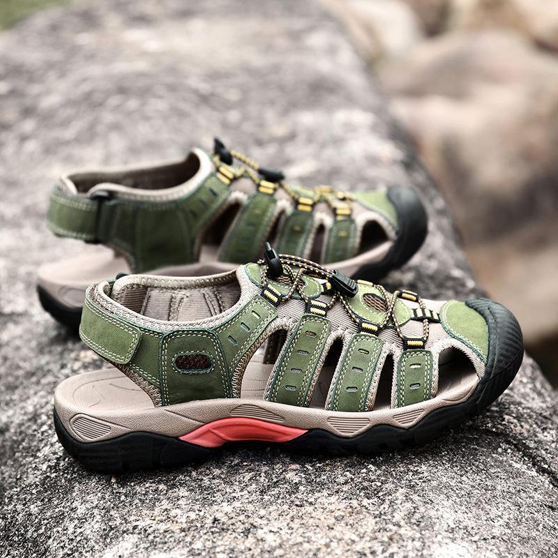 Summer new bag head sandals men s beach shoes men s open-toed casual outdoor large-size men s leather sandals 46 Shoes 38 зелений
Summer new bag head sandals men s beach shoes men s open-toed casual outdoor large-size men s leather sandals 46 Shoes 38 зелений