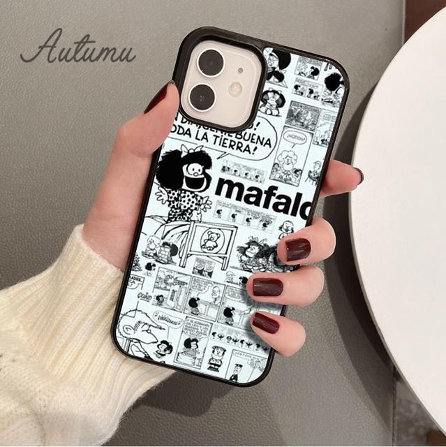 Чехол для телефона Mafalda с мультяшным милым рисунком для iPhone 11 12 13 14 Pro Max mini X XR XS SE 2020 6S 7 8 Plus Samsung Galaxy S21 S22 Samsung S22ultra