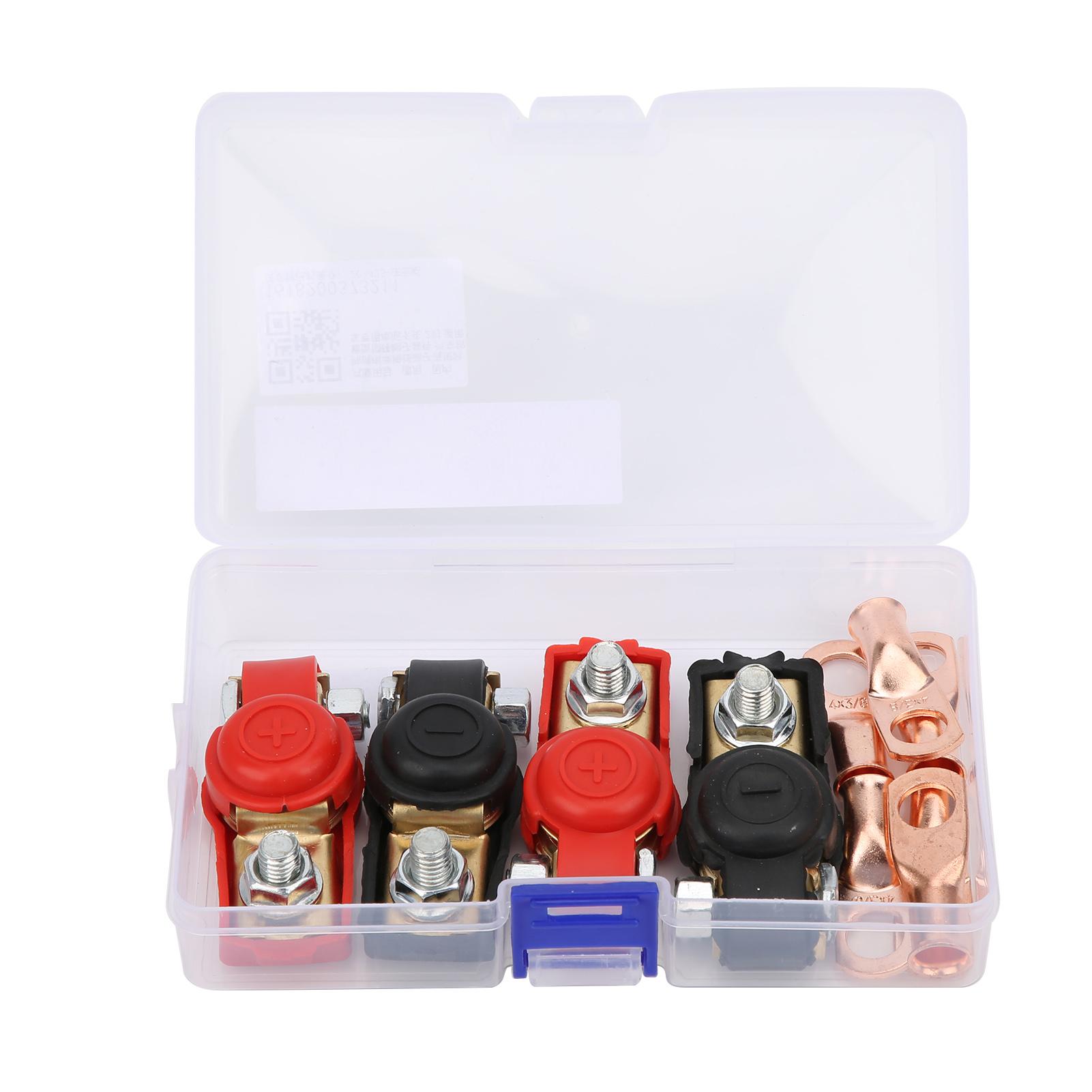 4pcs Car Battery Cable Terminal Clamps Connectors with 6pcs Copper Ring Negative and Positive
4pcs Car Battery Cable Terminal Clamps Connectors with 6pcs Copper Ring Negative and Positive
