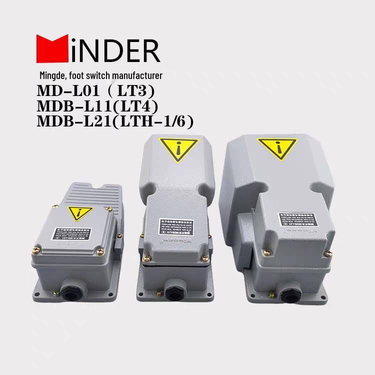 Mingde Aluminum Shell Self-Locking Reset Foot Pedal Switch MDB6 Series L11 Grey Cover LT4
Mingde Aluminum Shell Self-Locking Reset Foot Pedal Switch MDB6 Series L11 Grey Cover LT4