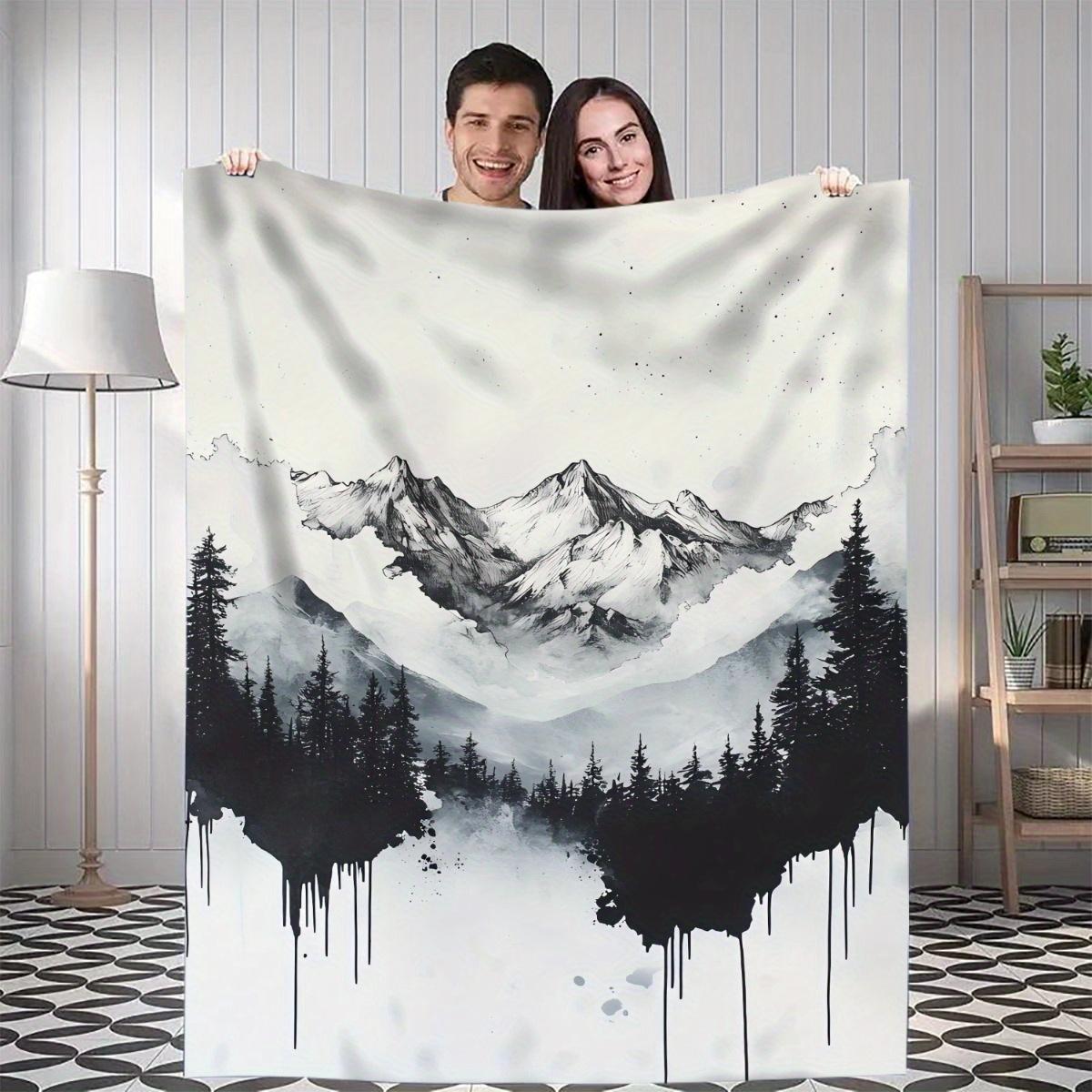 1pc Ink Wash Landscape Printed Blanket - All-Season Soft Flannel Throw with Mountain & Forest Design, Versatile for Home, Bedroo 75x90cm28x35in
1pc Ink Wash Landscape Printed Blanket - All-Season Soft Flannel Throw with Mountain & Forest Design, Versatile for Home, Bedroo 75x90cm28x35in