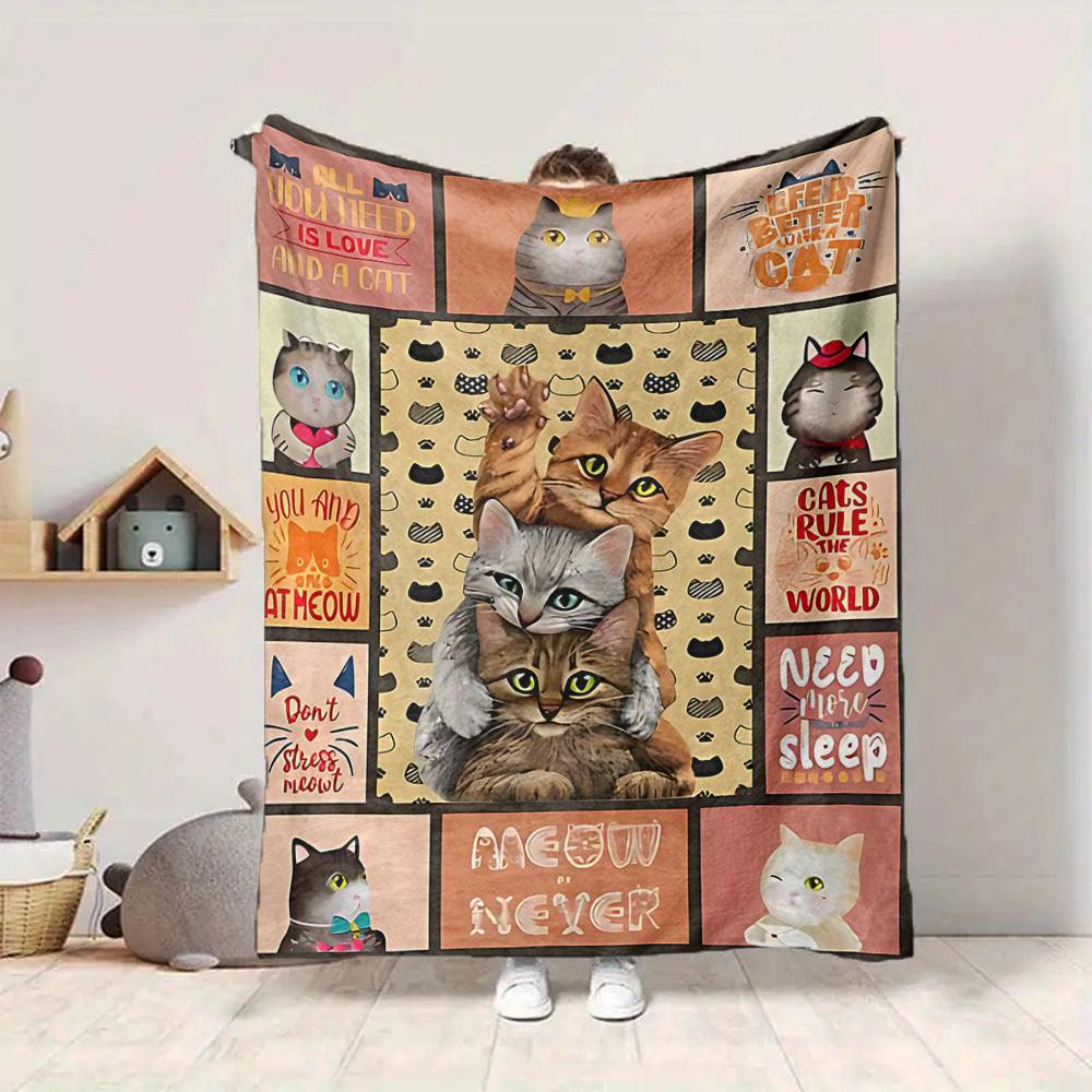 1pc Cat-themed posters Blanket - Perfect Gift for Birthdays, Christmas & Halloween- Soft, Warm & Versatile yy250909192 75x90cm
1pc Cat-themed posters Blanket - Perfect Gift for Birthdays, Christmas & Halloween- Soft, Warm & Versatile yy250909192 75x90cm