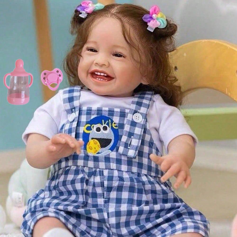 BZDOLL 60 СМ Реборн Улыбающаяся Кукла С Кожей, Расписанной 3D-красками И Сосудистой Сеточкой, 24 Дюйма Мягкий Винил Новорожденный Младенец Прелестная Игрушка для Переодевания Ручной Работы Подарок на День Рождения cloth body doll
BZDOLL 60 СМ Реборн Улыбающаяся Кукла С Кожей, Расписанной 3D-красками И Сосудистой Сеточкой, 24 Дюйма Мягкий Винил Новорожденный Младенец Прелестная Игрушка для Переодевания Ручной Работы Подарок на День Рождения cloth body doll