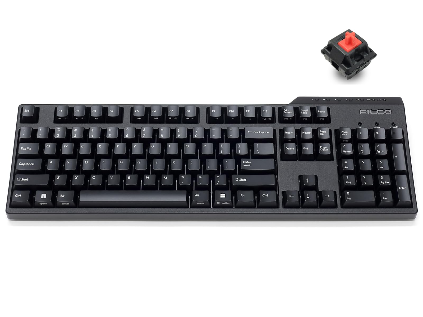 FILCO Majestouch Convertible 3 Mechanical Keyboard English Layout 104 Keys Full Size Bluetooth Wireless Connection USB Wired Connection DIP Switch
FILCO Majestouch Convertible 3 Mechanical Keyboard English Layout 104 Keys Full Size Bluetooth Wireless Connection USB Wired Connection DIP Switch
