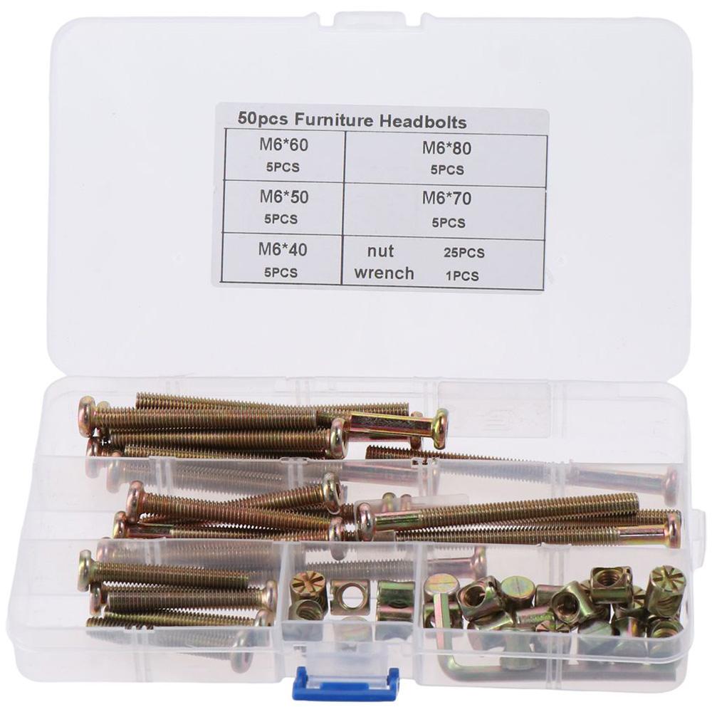 50pcs Hex Drive Socket Cap Screws High Speed Steel Plated Zinc Nut & Bolt Assortment Sets M6 Bolts Nuts Kit
50pcs Hex Drive Socket Cap Screws High Speed Steel Plated Zinc Nut & Bolt Assortment Sets M6 Bolts Nuts Kit