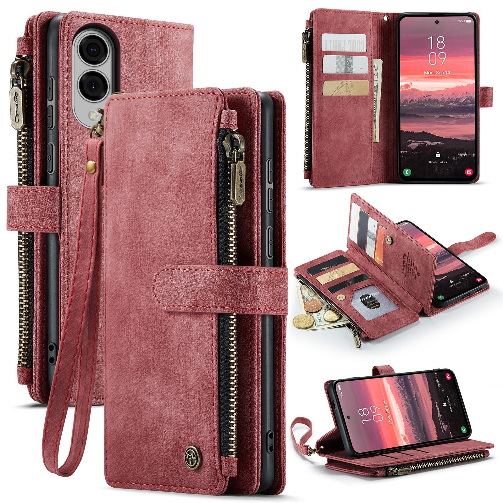 Чохли для телефону Samsung Galaxy S25 Edge з ремінцем CASEME C30 Застібка-блискавка Кілька відділень для карток Обкладинка з ПУ шкіри Red
Чохли для телефону Samsung Galaxy S25 Edge з ремінцем CASEME C30 Застібка-блискавка Кілька відділень для карток Обкладинка з ПУ шкіри Red